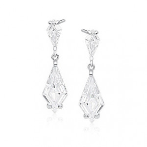 Cercei argint lungi 31mm cu pietre DiAmanti Z1462ER1_W-DIA (Argint 925‰ 4,9 g.)